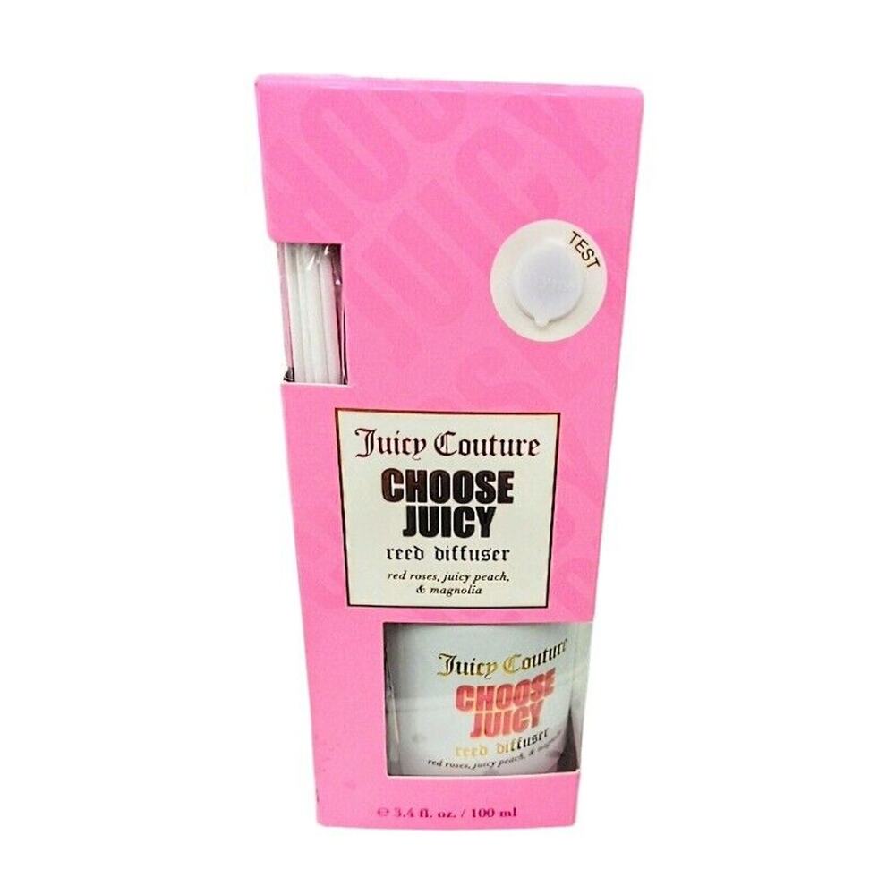 Juicy Couture 3.4 oz Reed Diffuser ROSE PEACH MAGNOLIA Hotel‎ Spa Luxury Glam
